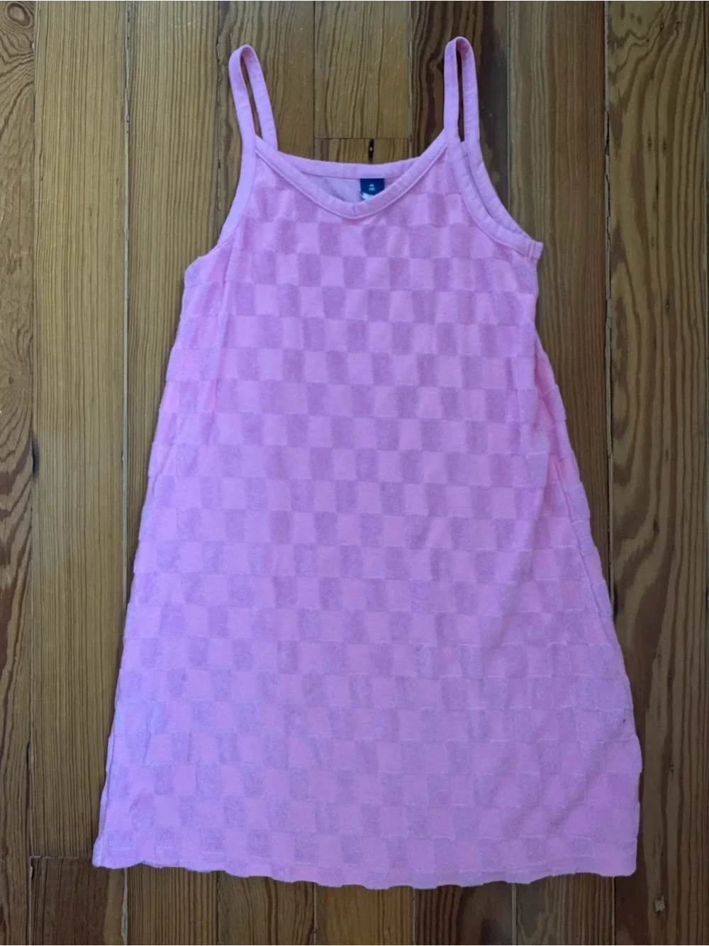 Old Navy Pink Checker Terrycloth Sundress